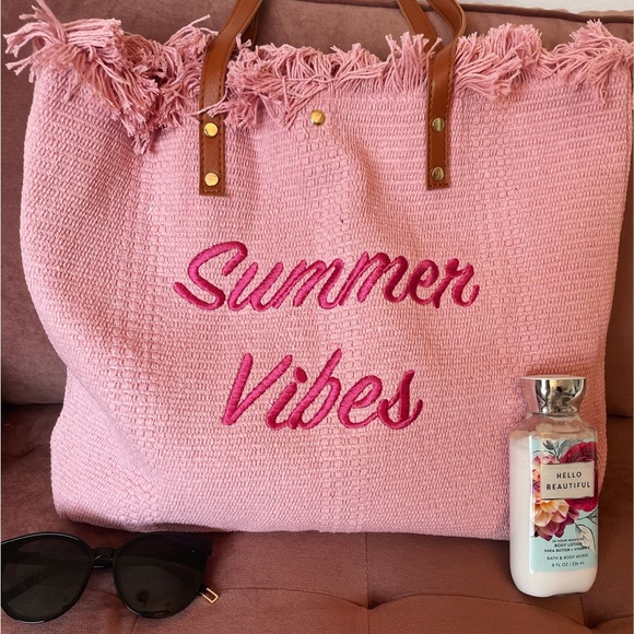 Pink Summer Vibes Tote Bag - Picture 3 of 5